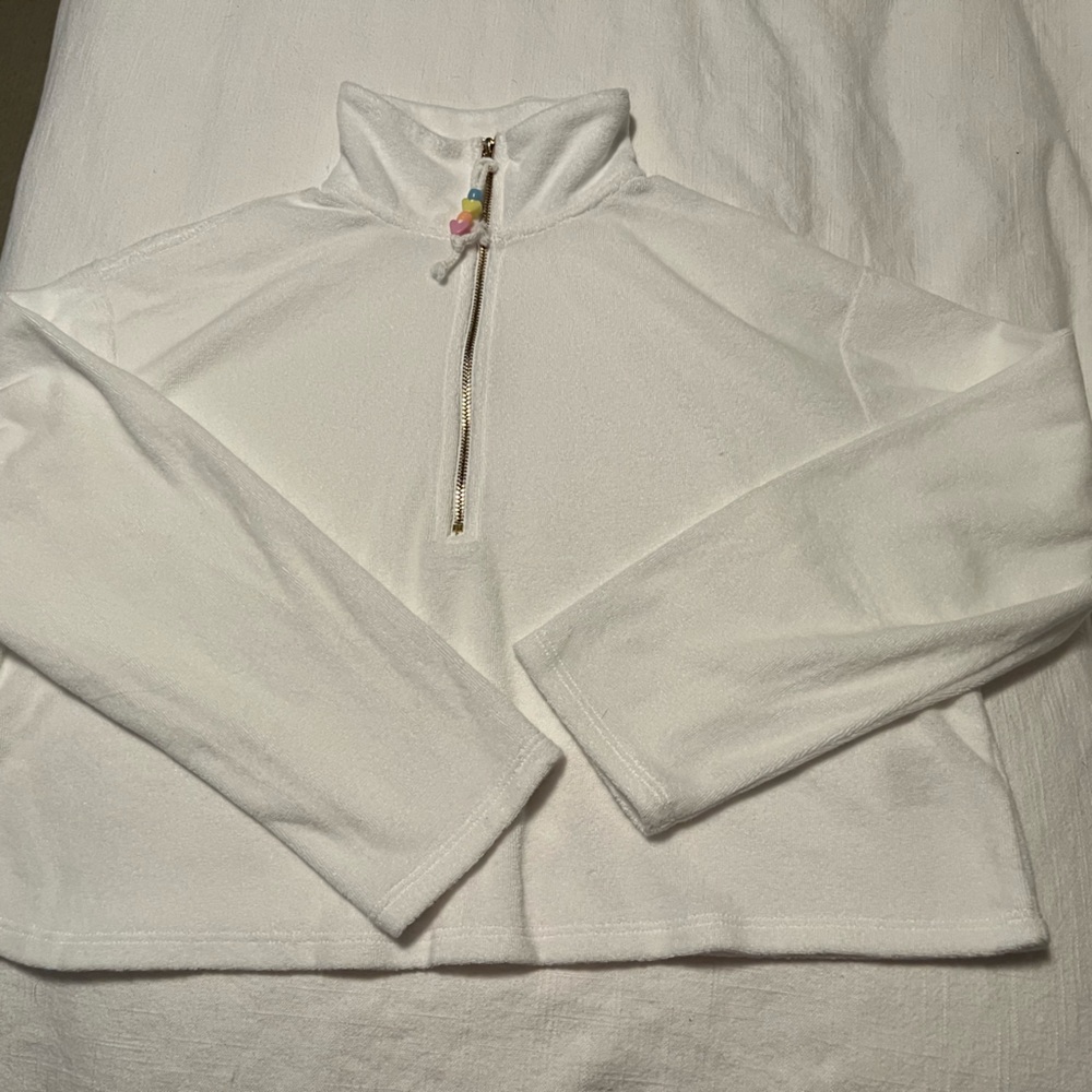 Stoney clover crop terrycloth 1/4 zip 🏖️ 
Size xs